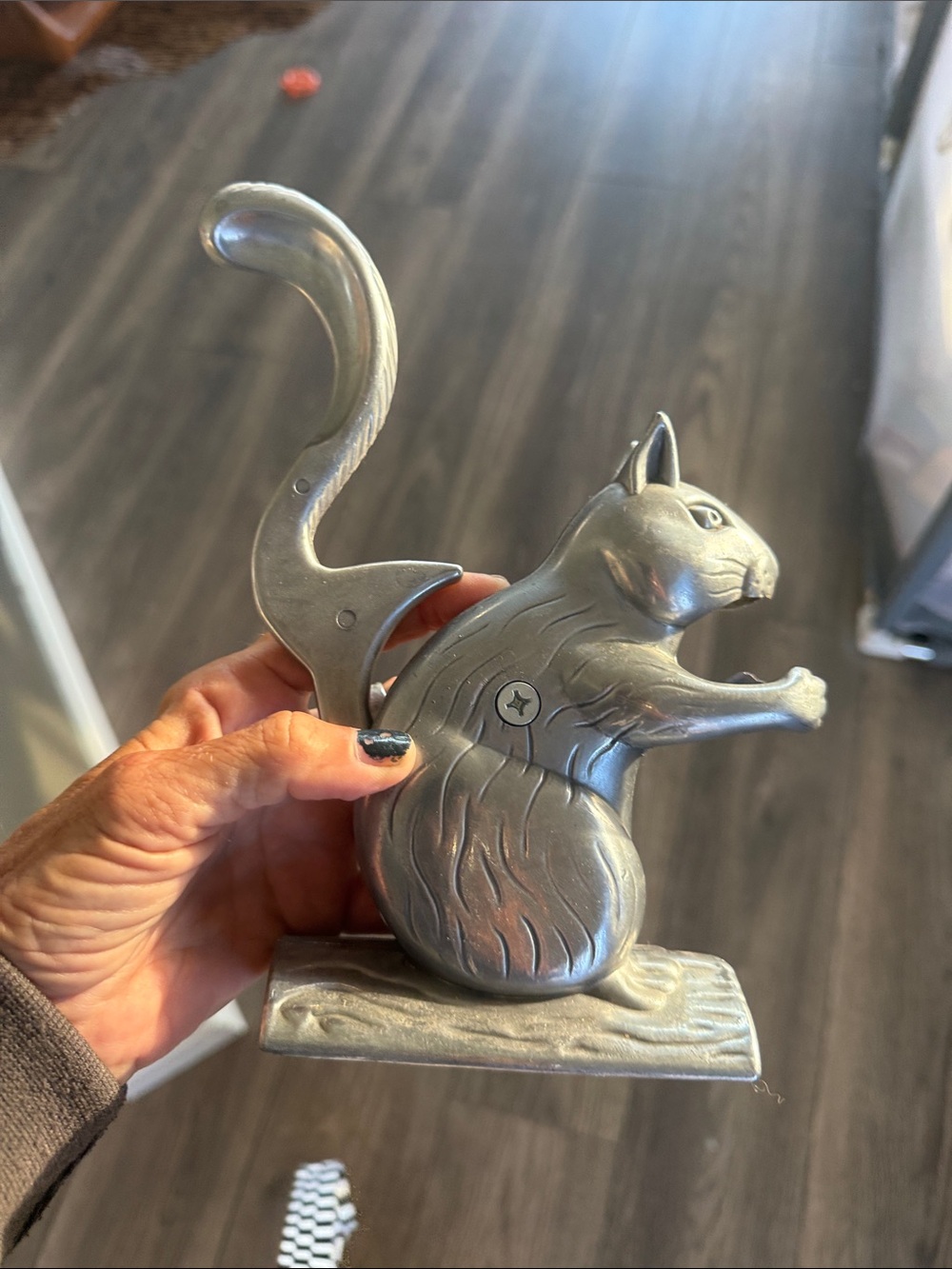 Vintage Cast Metal Squirrel Nutcracker – Figural Kitchen Tool